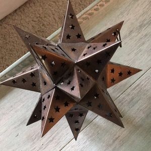 Rustic metal star lantern